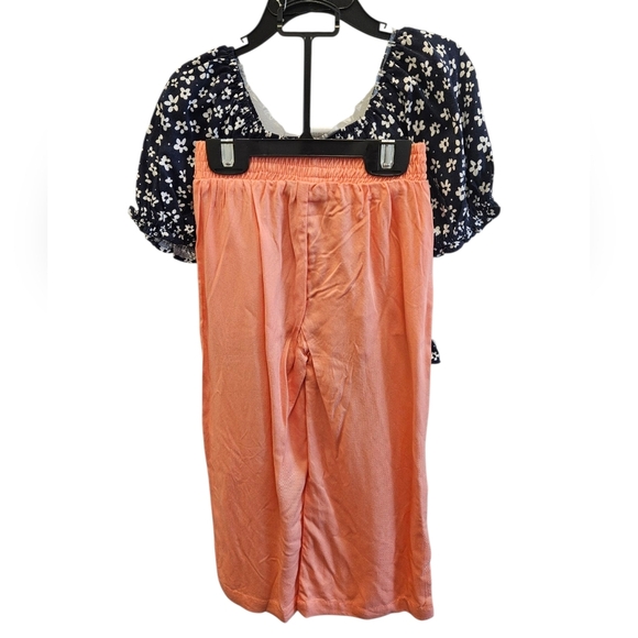 Vince Camuto Floral Solid Little Girls Pant Set NEW - Picture 3 of 5